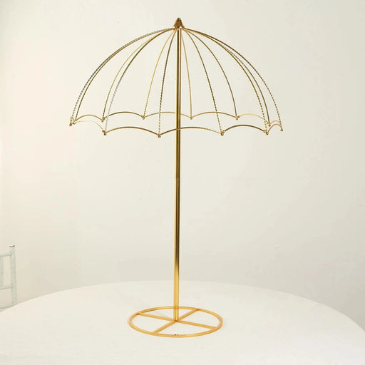 42" Metal Umbrella Flower Stand - Gold IRON_STND20_40_GOLD
