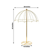 42" Metal Umbrella Flower Stand - Gold IRON_STND20_40_GOLD