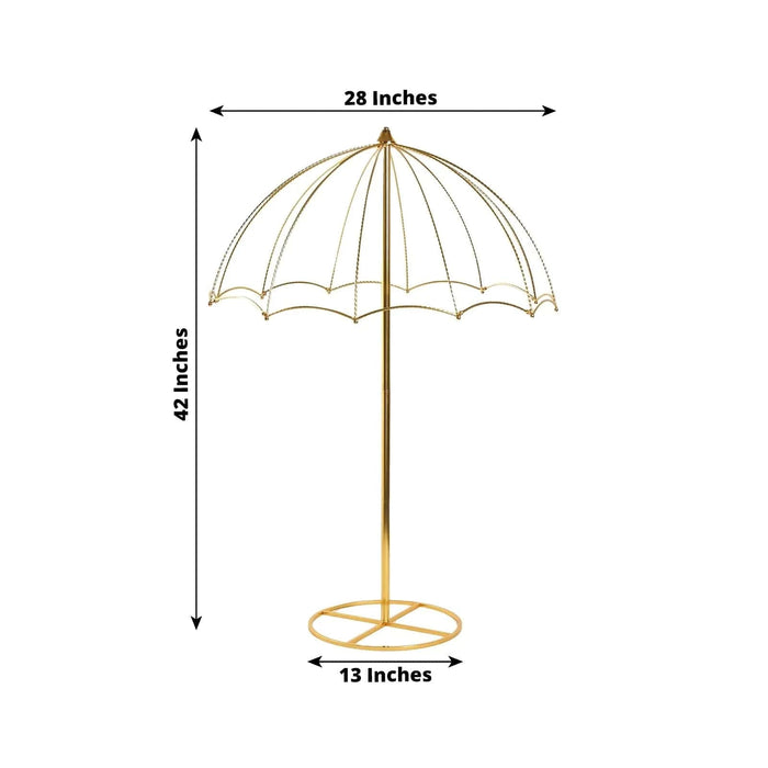 42" Metal Umbrella Flower Stand - Gold IRON_STND20_40_GOLD