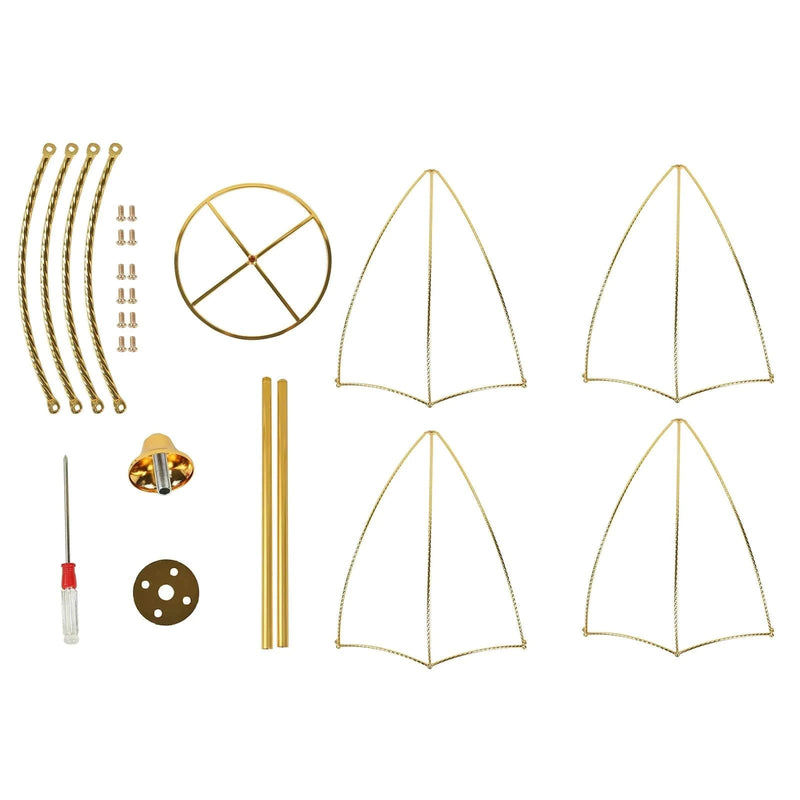 42" Metal Umbrella Flower Stand - Gold IRON_STND20_40_GOLD