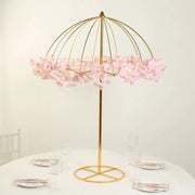 42" Metal Umbrella Flower Stand - Gold IRON_STND20_40_GOLD