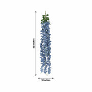 42" tall Silk Wisteria Flowers Hanging Vine Bush
