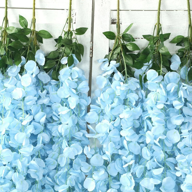 42" tall Silk Wisteria Flowers Hanging Vine Bush