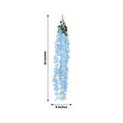 42" tall Silk Wisteria Flowers Hanging Vine Bush