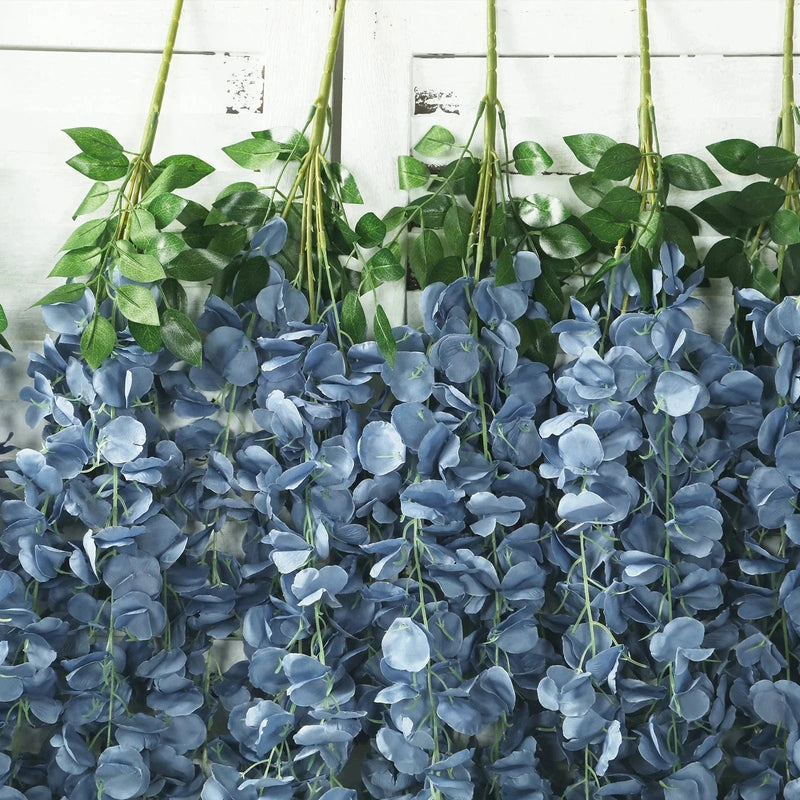 42" tall Silk Wisteria Flowers Hanging Vine Bush