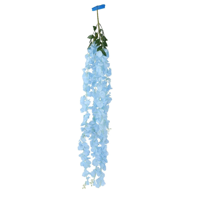 42" tall Silk Wisteria Flowers Hanging Vine Bush ARTI_WIST01_BLUE