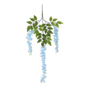 44" tall Silk Wisteria Flowers Hanging Vine Bush ARTI_WIST02_BLUE