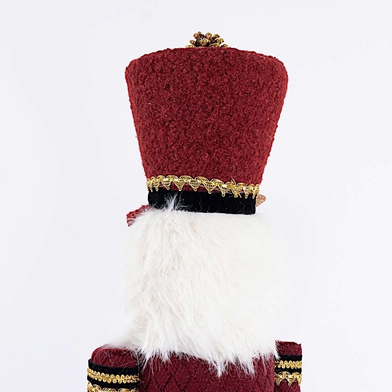 45" Nutcracker Soldier Figurine with Houndstooth Jacket, Star Staff and Gold Trim