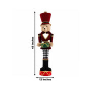 45" Teddy Bear Nutcracker Soldier Figurine with Gold Trim