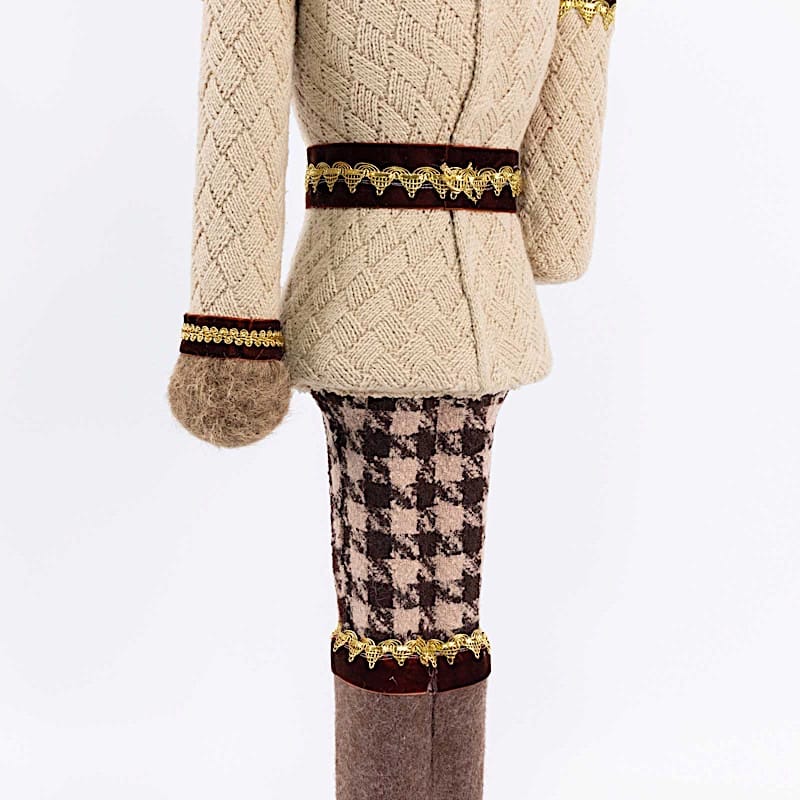 45" Teddy Bear Nutcracker Soldier Figurine with Gold Trim