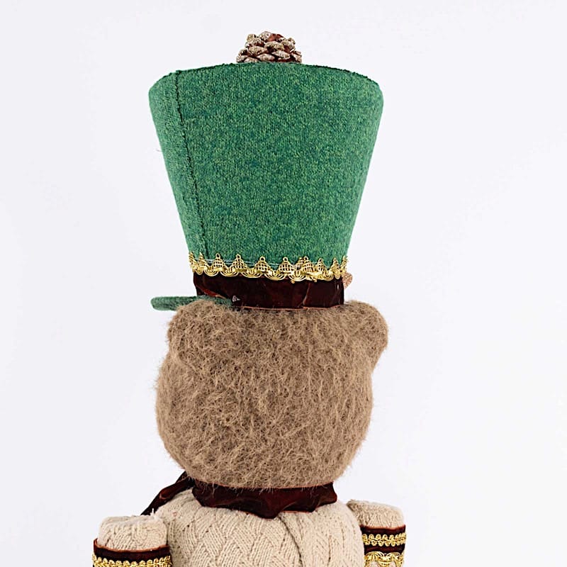 45" Teddy Bear Nutcracker Soldier Figurine with Gold Trim