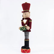 45" Teddy Bear Nutcracker Soldier Figurine with Gold Trim