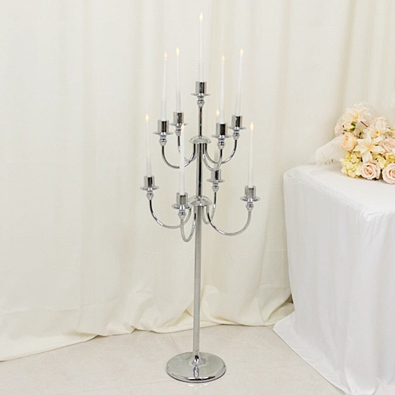 46" 9 Arm Metal Floor Candelabra Candle Holder
