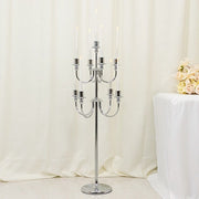 46" 9 Arm Metal Floor Candelabra Candle Holder