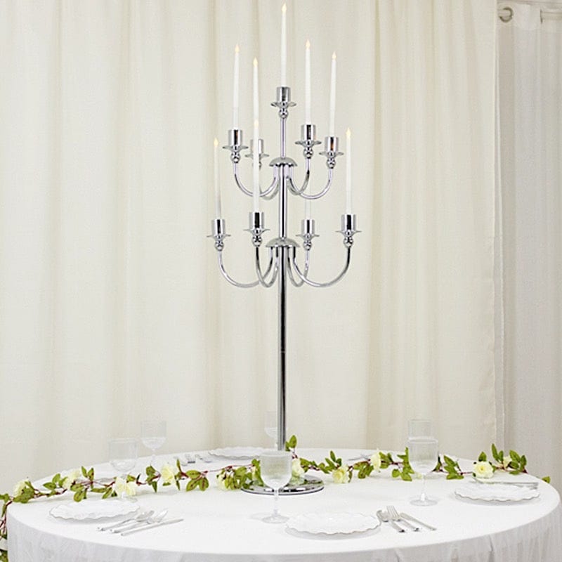 46" 9 Arm Metal Floor Candelabra Candle Holder