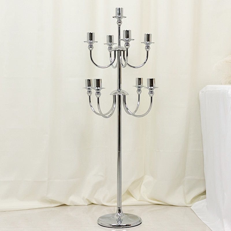 46" 9 Arm Metal Floor Candelabra Candle Holder