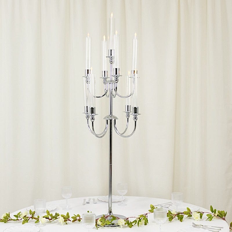 46" 9 Arm Metal Floor Candelabra Candle Holder