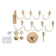 46" 9 Arm Metal Floor Candelabra Candle Holder