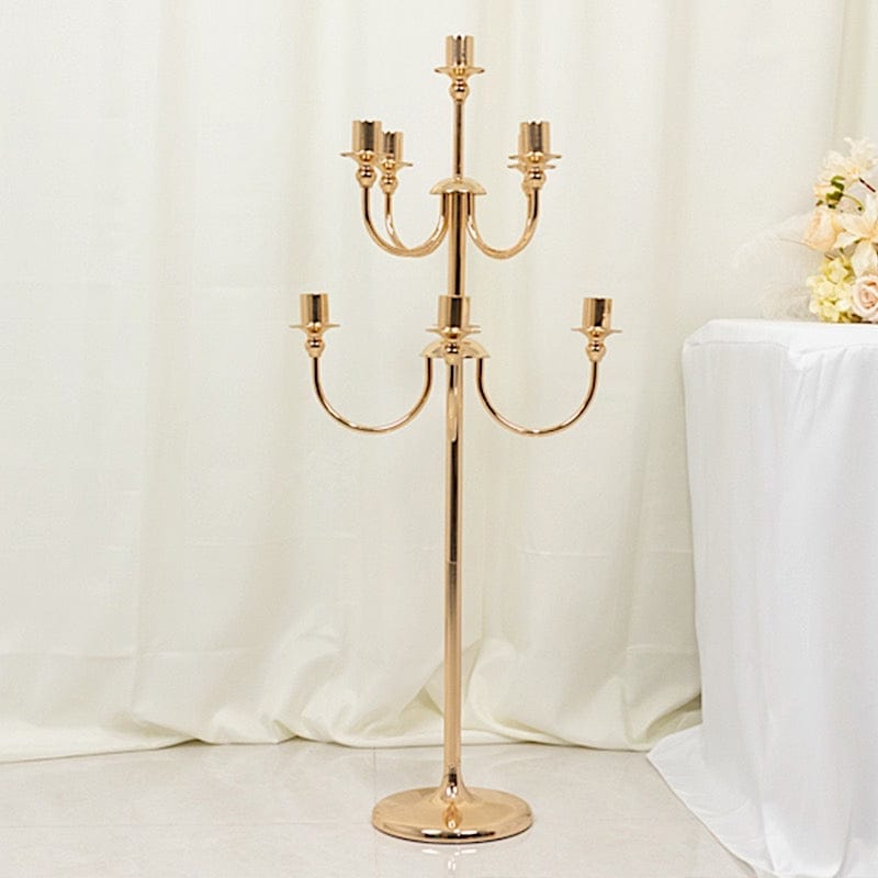 46" 9 Arm Metal Floor Candelabra Candle Holder