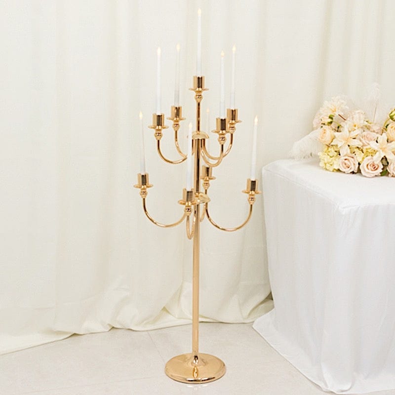 46" 9 Arm Metal Floor Candelabra Candle Holder
