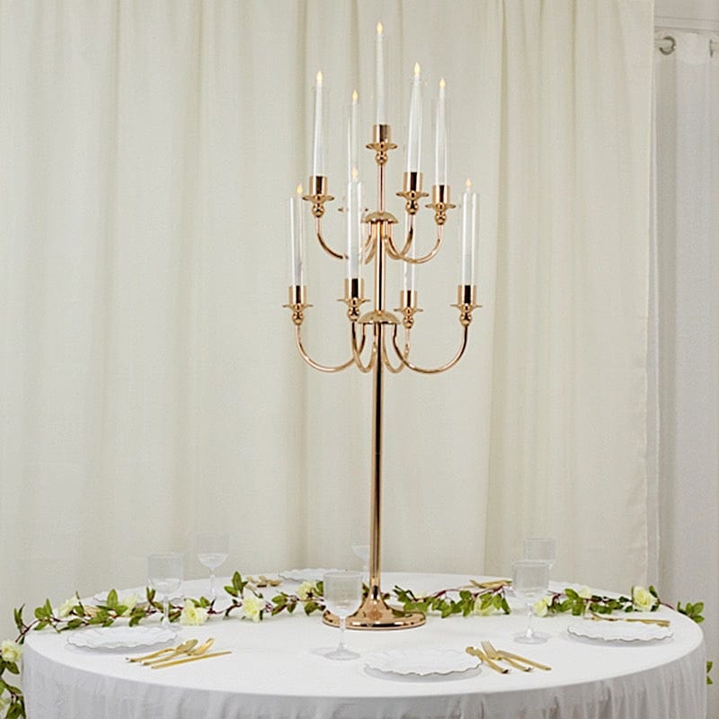 46" 9 Arm Metal Floor Candelabra Candle Holder