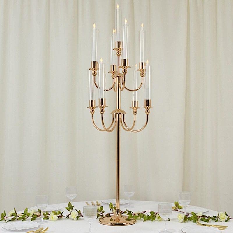 46" 9 Arm Metal Floor Candelabra Candle Holder