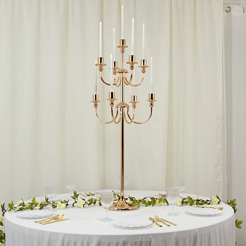 46" 9 Arm Metal Floor Candelabra Candle Holder