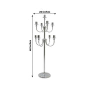 46" 9 Arm Metal Floor Candelabra Candle Holder