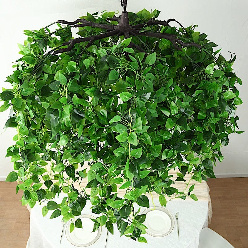 46" Artificial Ivy Leaves Hanging Flower Chandelier  - Green ARTI_CEIL_IVY01_GRN