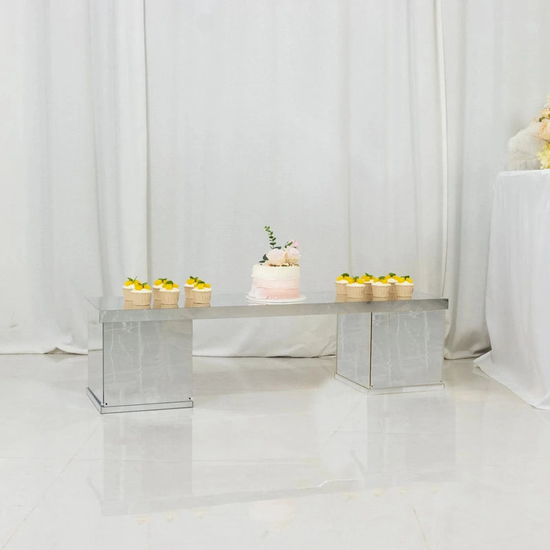 46" x 12" Plexiglass Connector Plate for Rectangular Pedestal Stands