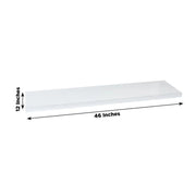 46" x 12" Plexiglass Connector Plate for Rectangular Pedestal Stands