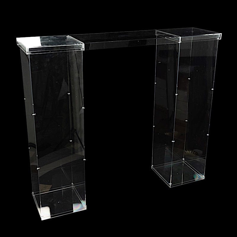 46" x 12" Plexiglass Connector Plate for Rectangular Pillar Pedestal Stands - Clear PROP_BOX_001_B2_45_CLR