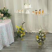 46" x 12" Plexiglass Connector Plate for Rectangular Pillar Pedestal Stands - Clear PROP_BOX_001_B2_45_CLR