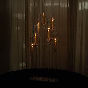 47" tall 7 Arm Crystal Glass Candelabra Taper Candle Holder - Clear CHDLR_CAND_030O_7_CLR