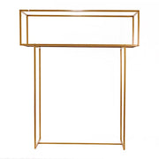 48" Heavy Duty Metal Rectangular Centerpiece Stand - Gold IRON_STND16_48_GOLD