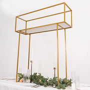 48" Heavy Duty Metal Rectangular Centerpiece Stand - Gold IRON_STND16_48_GOLD