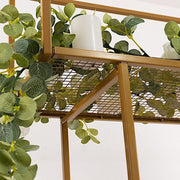 48" Heavy Duty Metal Rectangular Centerpiece Stand - Gold IRON_STND16_48_GOLD