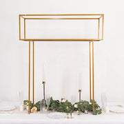 48" Heavy Duty Metal Rectangular Centerpiece Stand - Gold IRON_STND16_48_GOLD