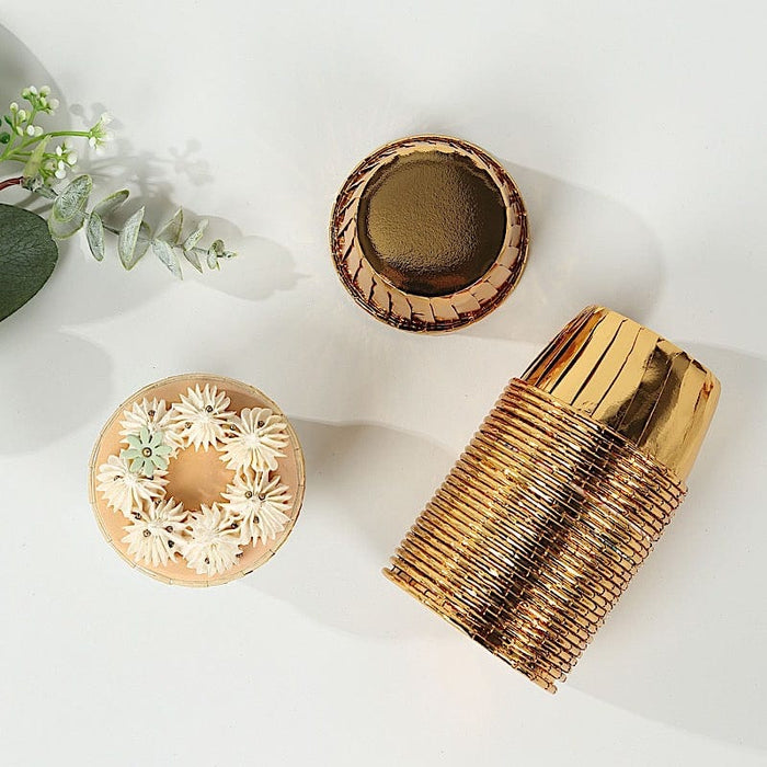 48 Metallic Foil Cupcake Liners - Gold CAKE_CUP_FOIL01_GOLD