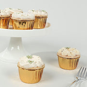 48 Metallic Foil Cupcake Liners - Gold CAKE_CUP_FOIL01_GOLD