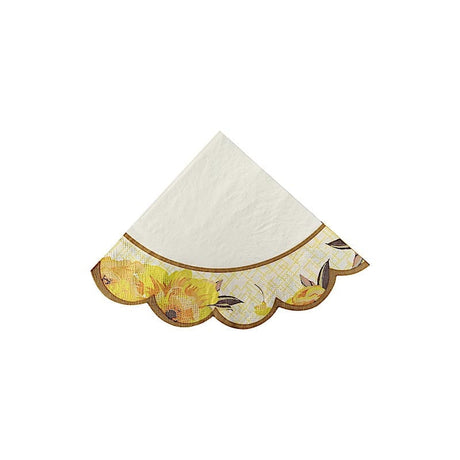 48 Paper Cocktail Napkins with Vintage Scalloped Edges - Floral Mixed NAP_BEV_TEA017_MIX