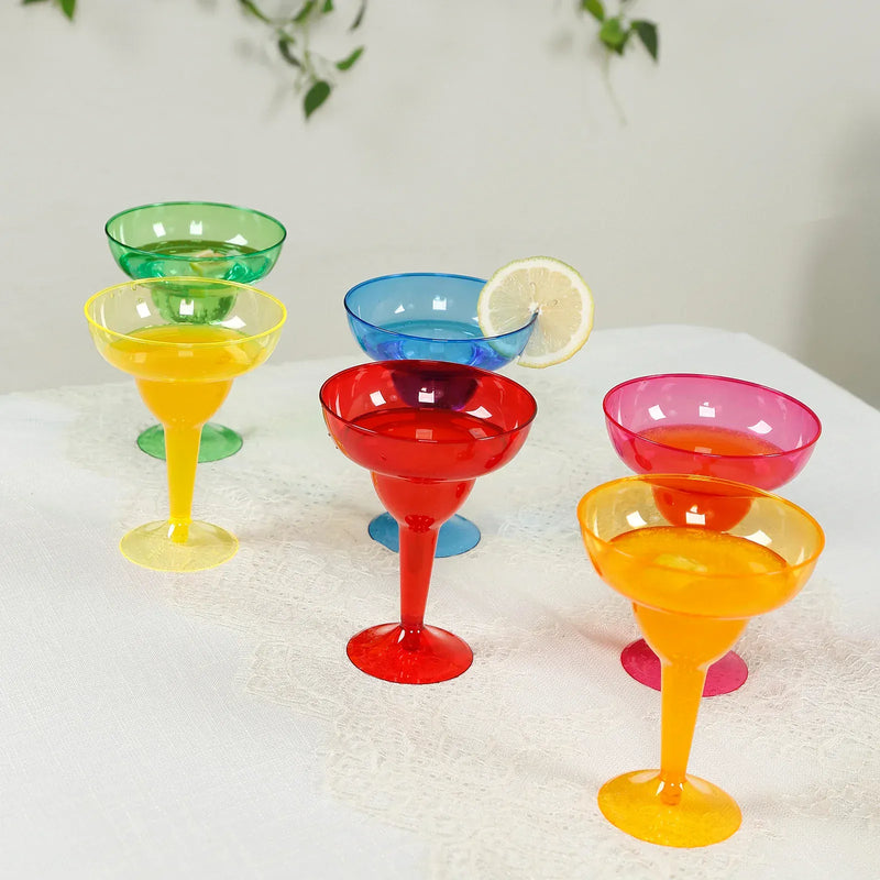 48 Plastic 12 oz Margarita Glasses - Assorted PLST_CU0031_MIX_PK48