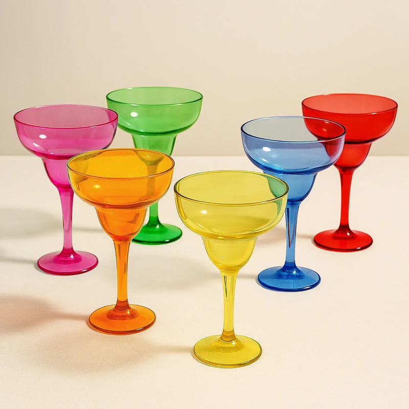 48 Plastic 12 oz Margarita Glasses - Assorted PLST_CU0031_MIX_PK48