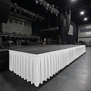 48"x 20 ft  Portable Wrinkle-Free Shirred Pleated Stag Table Skirt