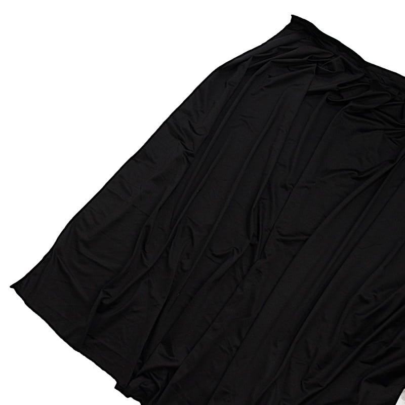 48"x 20 ft  Portable Wrinkle-Free Shirred Pleated Stag Table Skirt SKT_SCUBA_STG_4820_BLK