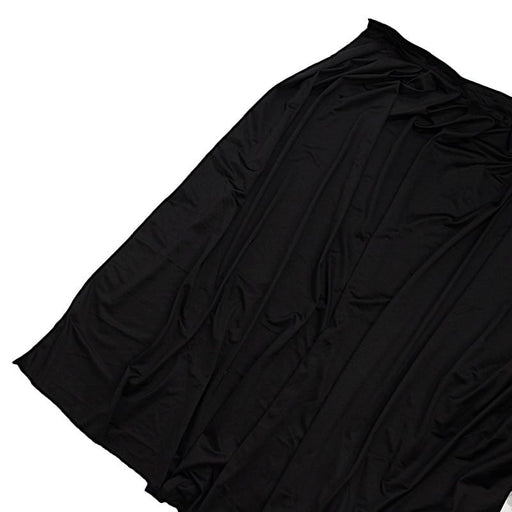 48"x 20 ft  Portable Wrinkle-Free Shirred Pleated Stag Table Skirt SKT_SCUBA_STG_4820_BLK