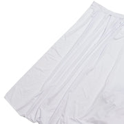 48"x 20 ft  Portable Wrinkle-Free Shirred Pleated Stag Table Skirt SKT_SCUBA_STG_4820_WHT