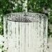 4ft Chandelier Floral Waterfall Crystal Beaded Table Centerpiece - Silver CHDLR_071_47_SILV