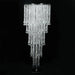 4ft Chandelier Floral Waterfall Crystal Beaded Table Centerpiece - Silver CHDLR_071_47_SILV