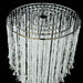 4ft Chandelier Floral Waterfall Crystal Beaded Table Centerpiece - Silver CHDLR_071_47_SILV